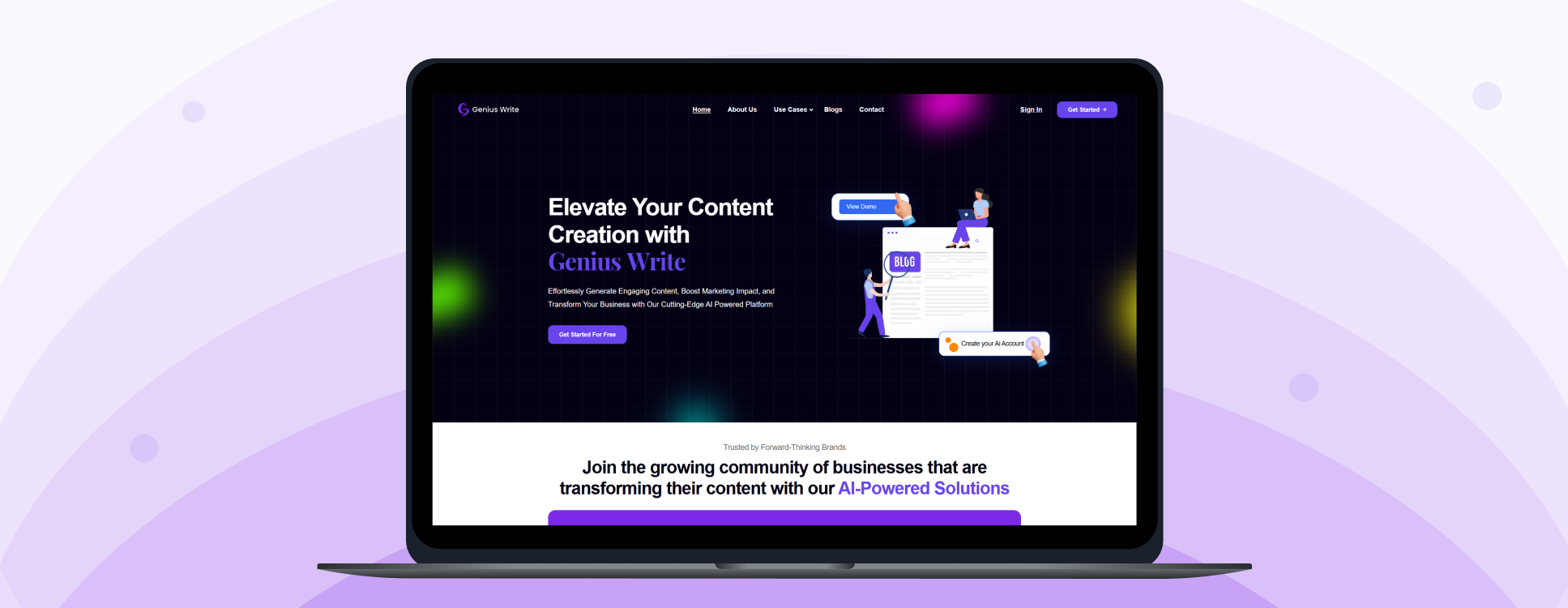 Architecture diagram of Genius Write's AI and data processing pipeline